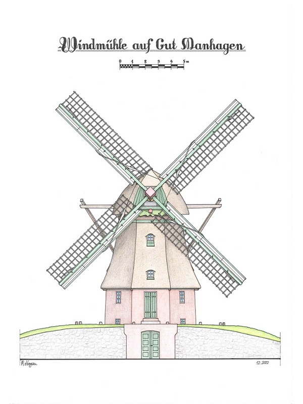 Windmühle von gut Manhagen.